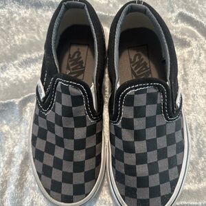 VANS Old Skool Slip On Checkerboard Sneaker Black/Pewter